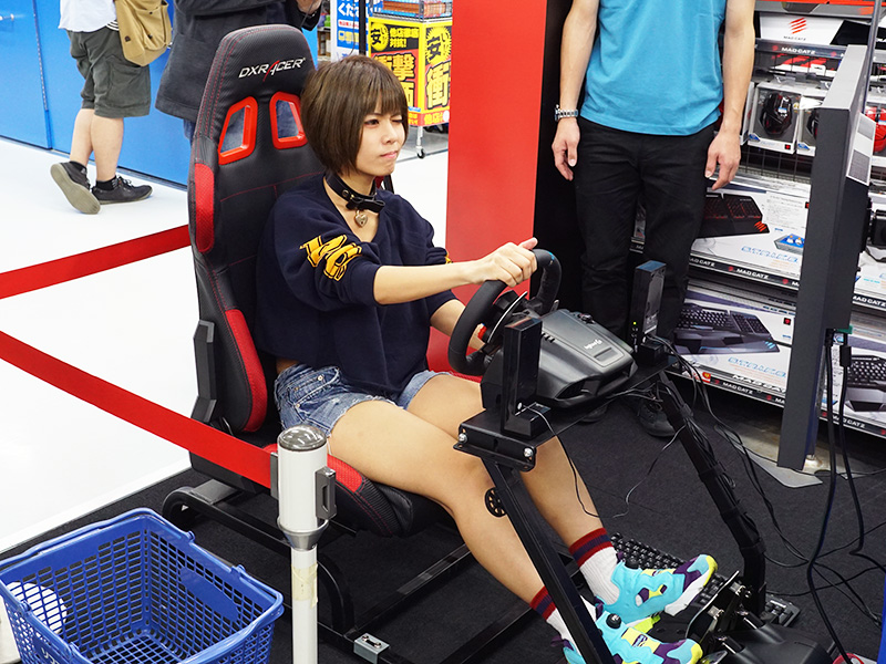 七瀬さんのタイムを上回ると景品がプレゼントされるタイムトライアルも開催