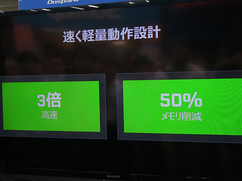 アプリとしての動作も大幅に強化。起動速度も3倍に高速化され、重量級ゲームでの録画や配信時などでネックとなっていたメモリ消費量も半分に改善された