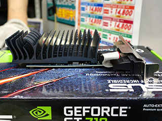 ASUSのファンレスGeForce GT 710カードに新モデル、LowProfile対応