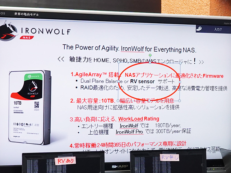 「IronWolf」はRVセンサーを搭載し、振動による性能低下を抑制