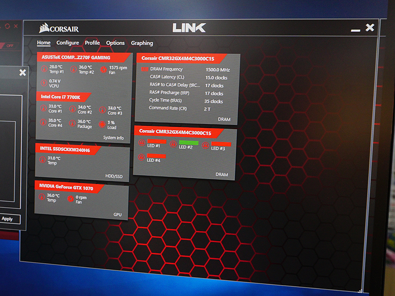 メモリクロックなどを表示