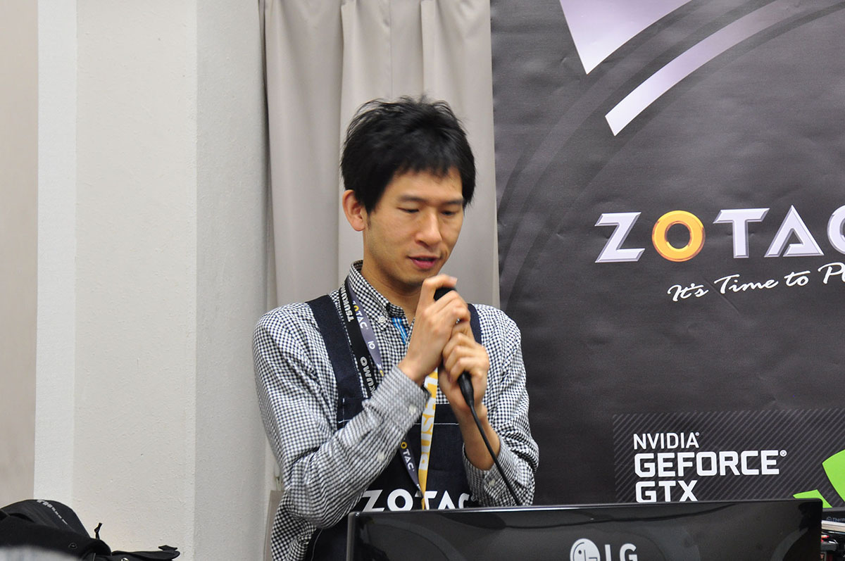 プレゼンを行ったZOTACの呉羽氏