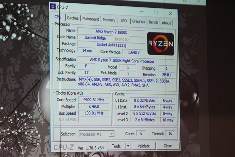 極冷でRyzen 7 1800Xを4.9GHzにOC