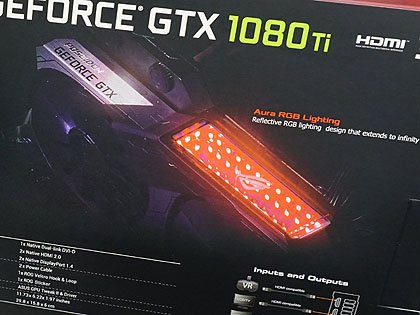 空冷/水冷両対応のGeForce GTX 1080 TiカードがASUSから、「0dB」技術