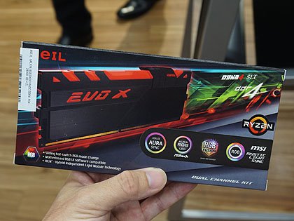 各社マザーの発光機能に対応したDDR4メモリ「EVO X」が発売、GeIL製