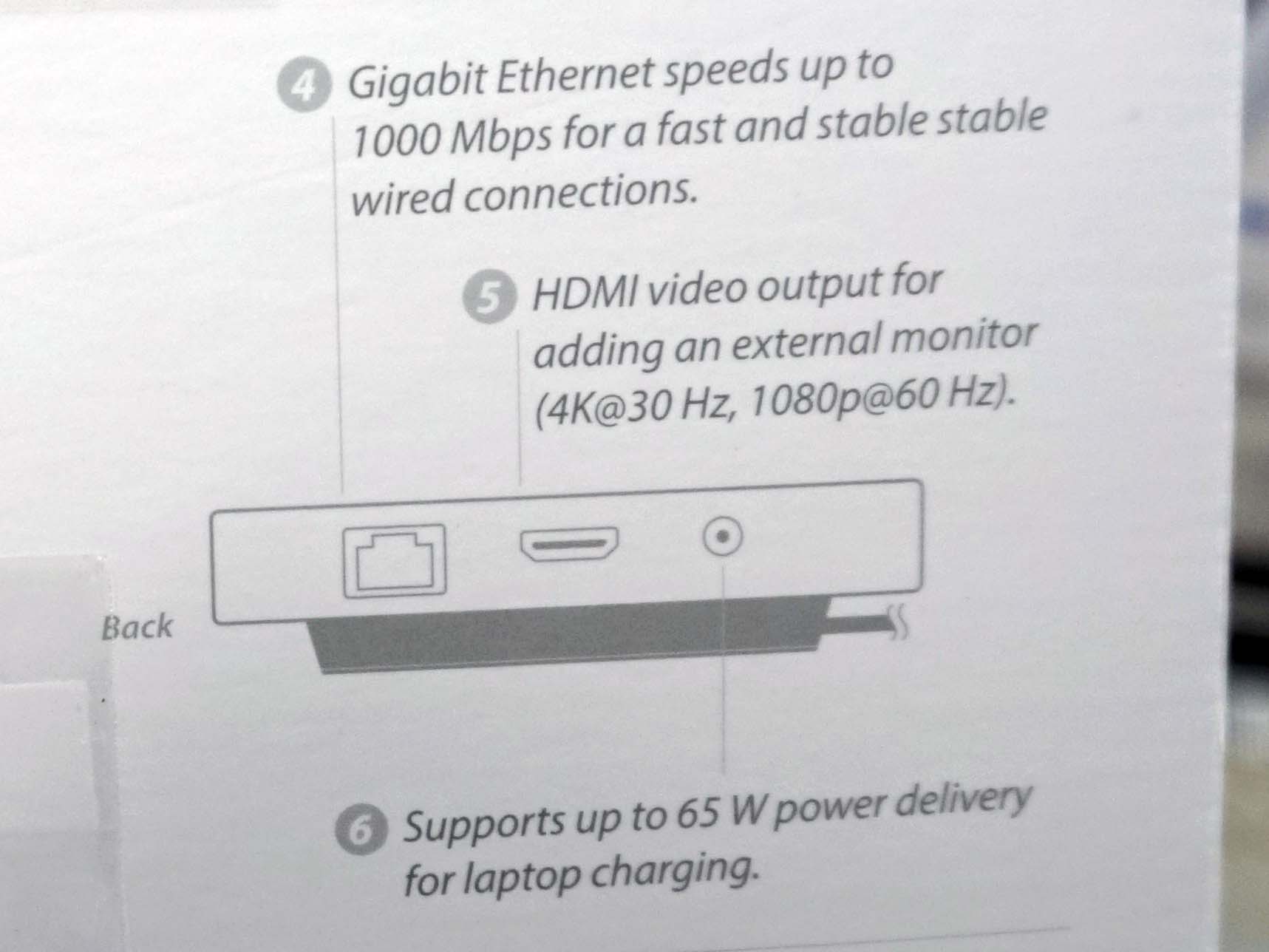背面には1000BASE-T LANポート、HDMIポートを備える