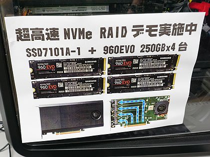 M.2タイプのNVMe SSDが4枚搭載できるRAIDカードがHighPointから