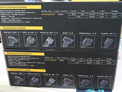 80PLUS GOLD/容量650Wの小型電源がSilverStoneから、フルプラグイン式