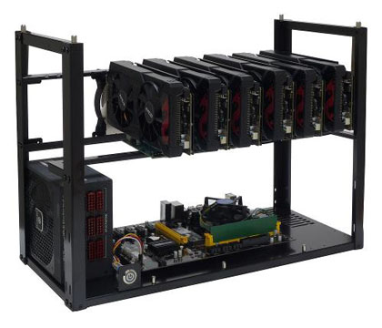 マイニング用フレームPM-MINING-F マイニング用フレーム」がProjectMから登場、ビデオカード×8枚に
