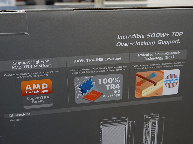 TDP 500W+対応でRyzen Threadrippeのヒートスプレッダを100％カバー