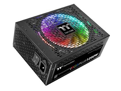 新品未開封品 Thermaltake 80PLUS TITANIUM 1250W 保証は10年、鮮やかに光る80PLUS Titanium電源がThermaltakeから