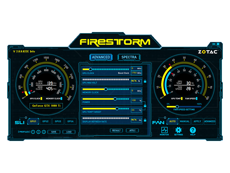 今時の製品らしくフルカラーLEDによる発光機能も搭載。発光制御はOCツールでもある「Firestorm」で行なう