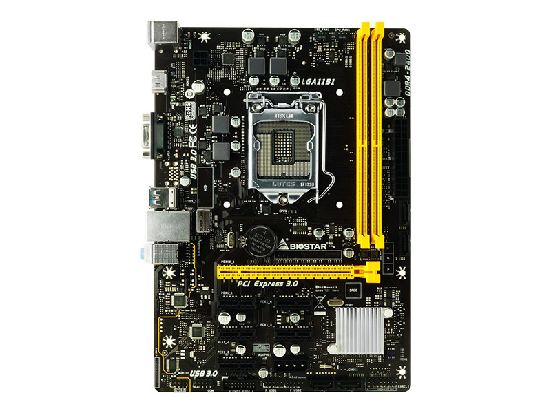 PCIe x16の下にPCIe x1を5基搭載している