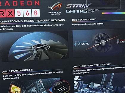 防塵ファン採用のASUS製Radeon RX 560に補助電源無しモデルが登場