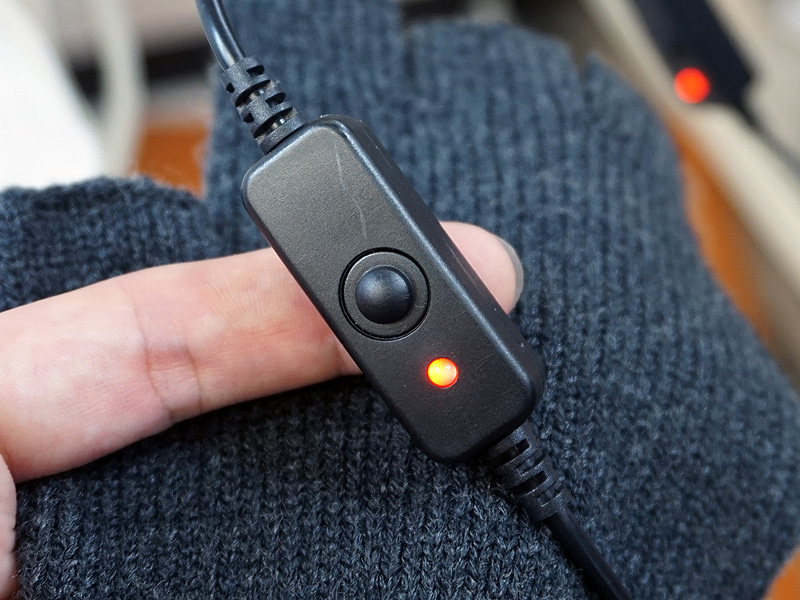 温度の変更はスイッチで行う