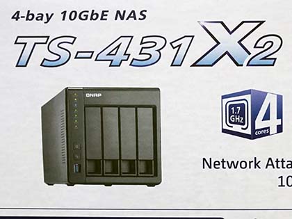 10Gigabit Ethernet＆4コアCPUの4ベイNAS「TS-431X2」が登場、QNAP製