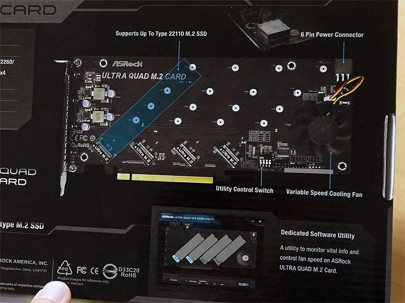 M.2 SSDのソケットは斜めに配置されている