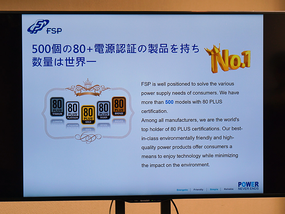 80 PLUS認証を取得した電源のモデル数は世界一