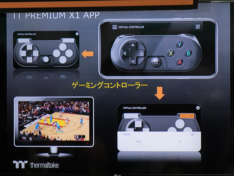 端末を仮想コントローラとして使用できる