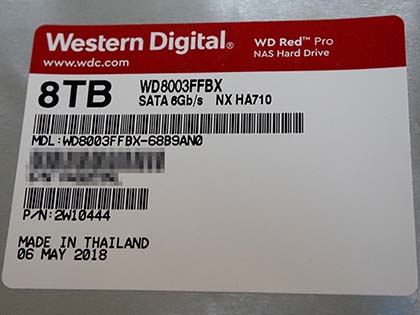 人気のNAS向けHDD「WD Red」シリーズにキャッシュ倍増の8TBモデルが