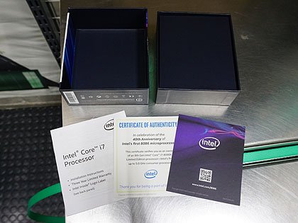 8086誕生40周年を記念した「Core i7-8086K Limited Edition」が発売