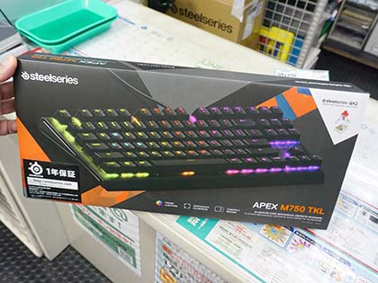 SteelSeriesのコンパクトキーボード「APEX M750 TKL」が登場、独自