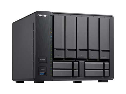 【中古】QNAP TS-932X 9ベイ NAS 10GbE対応の9ベイNASがQNAPから、SSD専用ベイを4基搭載 - AKIBA PC