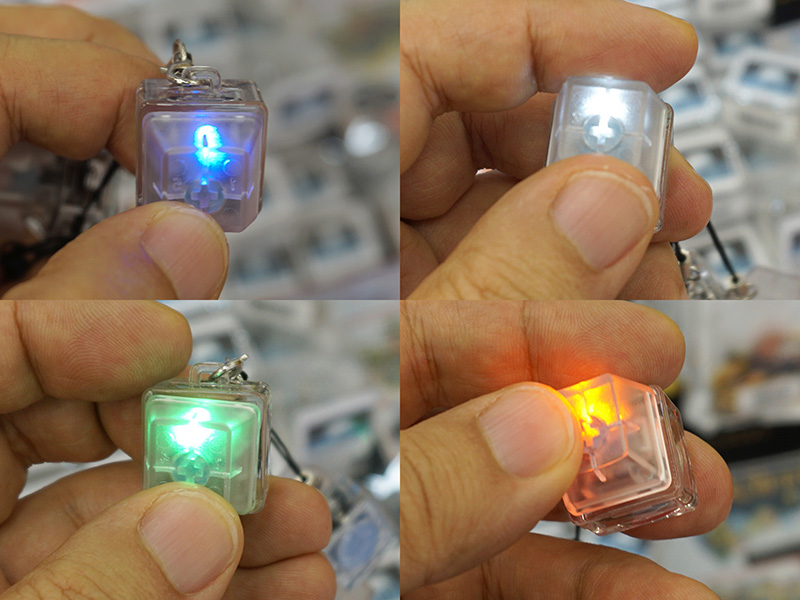 各色の発光した様子