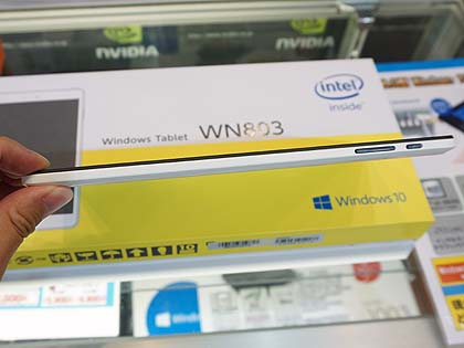 マウスのWindows 10搭載8型タブレット「WN803」が店頭販売中