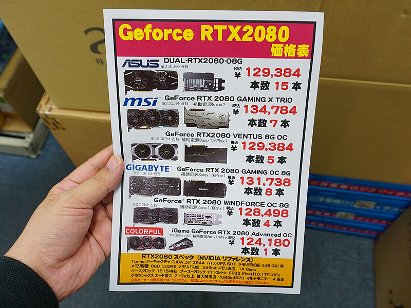 価格は税込表記