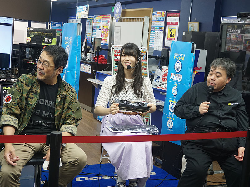 左から“改造バカ”高橋敏也氏、声優の村井理沙子さん、NVIDIA 高橋一則氏