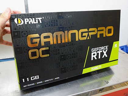 RTX 2080ti PALIT GamingPro グラフィックボード Palit GeForce RTX 2080 Ti GamingPro OC」がドスパラで販売中