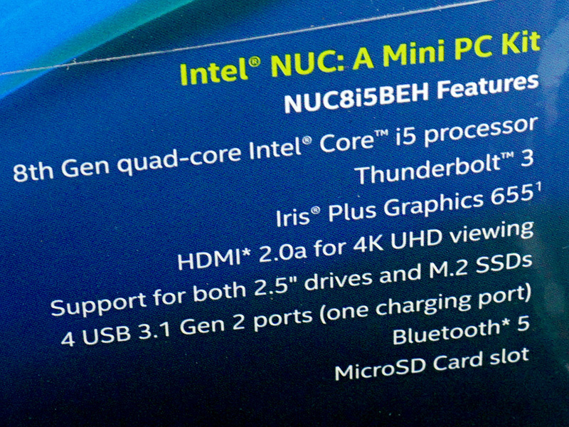 NUC8i5BEHの仕様
