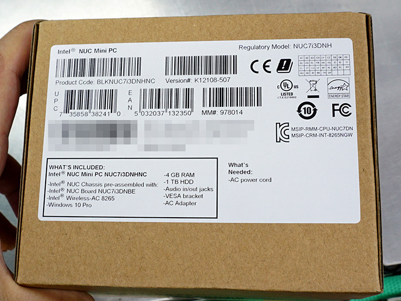 NUC7i3DNHNCのスペック