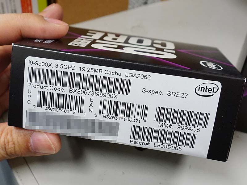 Core i9-9900Xの仕様