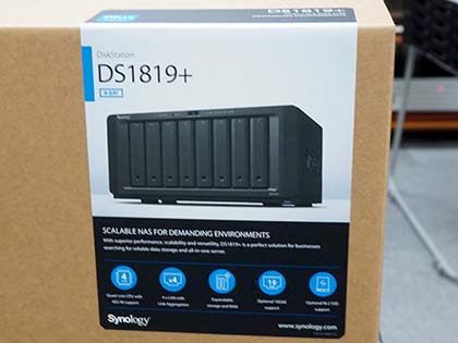 ビジネス向けの8ベイNAS「DiskStation DS1819+」がSynologyから