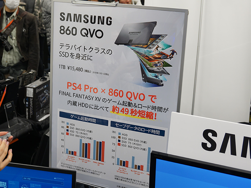 2.5型SATA接続で最新のQLC NANDを採用する「860 EVO」をアピール