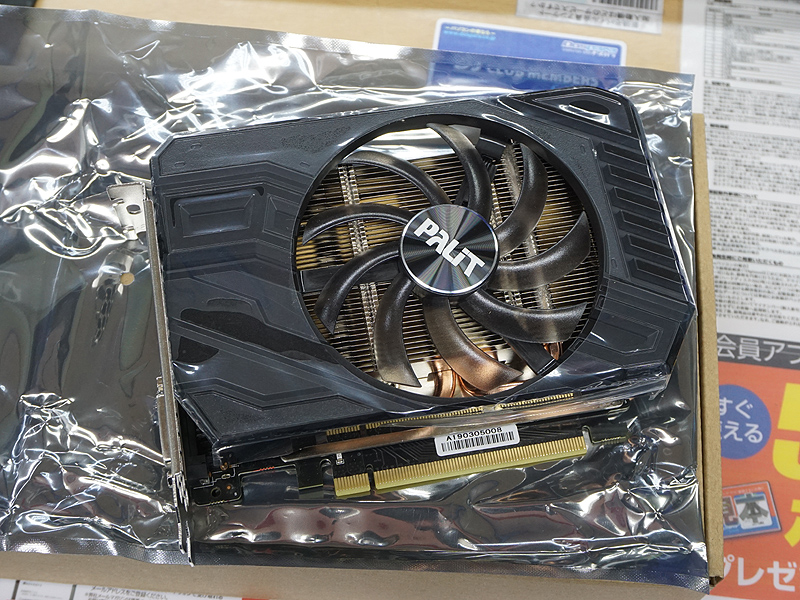 写真はPalit GeForce GTX 1660 StormX OC（NE51660S18J9-165F）