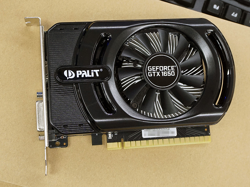 写真はPalit GTX1650 STORMX OC 4G GDDR5