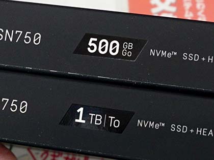 人気NVMe SSD「WD BLACK SN750」のヒートシンク搭載モデルが発売