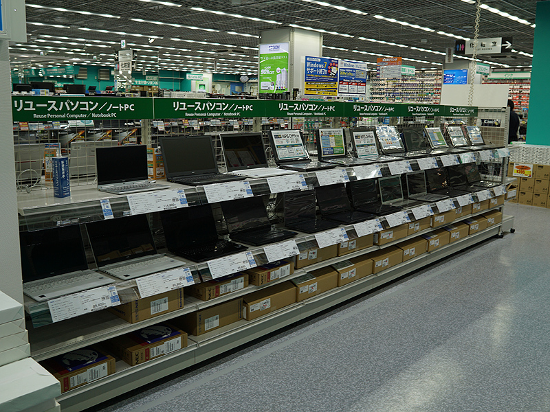 リユース品やジャンク品もあり