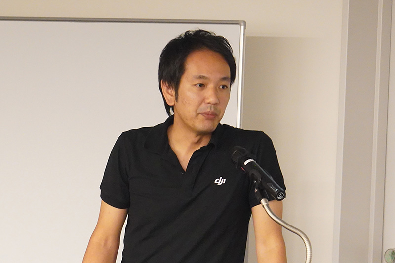 DJI JAPAN株式会社プロダクトマーケティングマネージャーの皆川正昭氏。