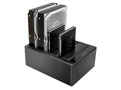 CENTURY 裸族のお立ち台 QUAD USB3.1 Gen2 USB 10Gbps(USB 3.2 Gen2)の高速転送に対応した外付けクレードル「裸族