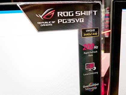 3,440×1,440ドット/200Hz駆動の35型液晶「ROG Swift PG35VQ」が発売