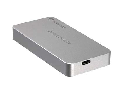 NVMe SSD用外付けケースにThunderbolt 3対応の小型モデル、アルミ