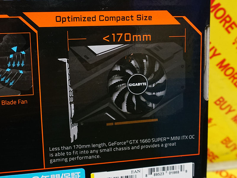 GeForce GTX 1660 SUPER MINI ITX OC 6G（GV-N166SIXOC-6GD）
