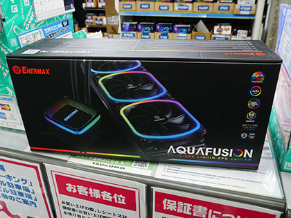 水冷クーラー　AQUAFUSION 360mm ELC-AQF360-SQA AQUAFUSION / ELC-AQF360-SQA ENERMAX SquA RGBタイプファンを