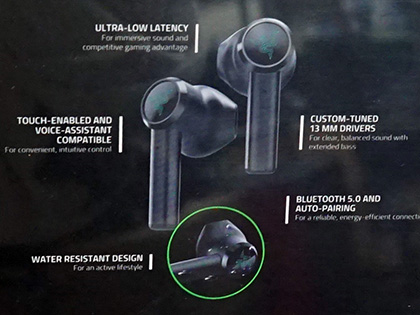 Razerのワイヤレスイヤホン「Hammerhead True Wireless」が発売