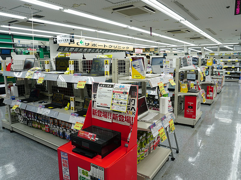 ノートPCの取り扱いも多い