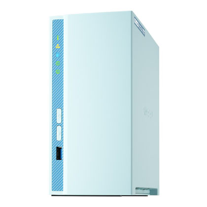 爽やかなベイビーブルー色のスリム2ベイNAS「TS-230」が発売、QNAP製 